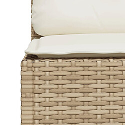 Acheter vidaXL Salon de jardin avec coussins 7 pcs beige résine tressée