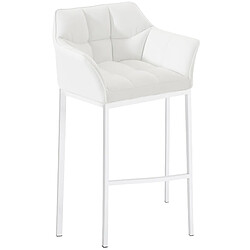 Non Tabouret de bar Damaso avec structure 4 pieds blanc