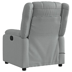 Avis vidaXL Fauteuil de massage inclinable Gris clair Tissu