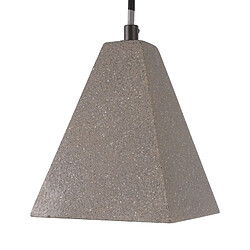 Suspension pyramide en béton LED E27 douille lustre en pierre table lumineuse cuisine pizzeria pub bar 230V COULEUR GRIS FONCÉ