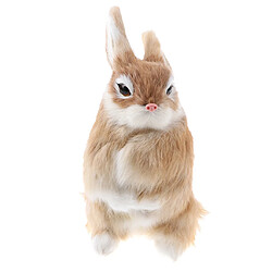 Animal réaliste figure simulation accroupie lapin jouet d'anniversaire cadeau kaki