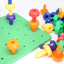 100x Mathlink Cube Math Learning + Pegboard Sorting Stacking Toys Skills