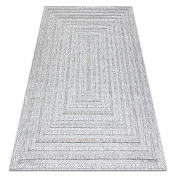 RUGSX Tapis SANTO SIZAL 0999 géométrique gris 120x170 cm