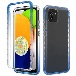 Coque en TPU antichoc, dégradé de couleur Gradient bleu pour votre Samsung Galaxy A03 (166.5 x 75.98 x 9.14mm)