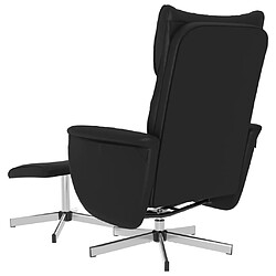 Acheter vidaXL Fauteuil inclinable avec repose-pied noir similicuir