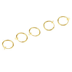 Avis 5 pcs faux clip sur le nez oreille septum lèvre sourcil anneau d'oreille or sans perçage