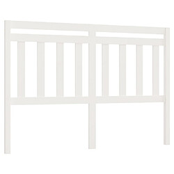 vidaXL Tête de lit Blanc 140x4x100 cm Bois massif de pin