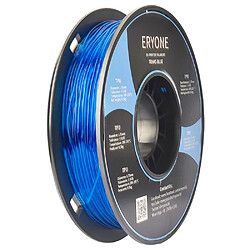 None Filament TPU ERYONE pour imprimante 3D 0,5 kg (1,1 lb) / Bobine - Bleu transparent