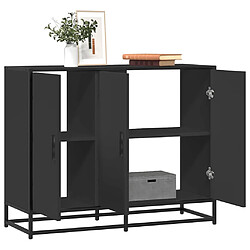 vidaXL Buffet noir 94x35x76 cm bois d’ingénierie