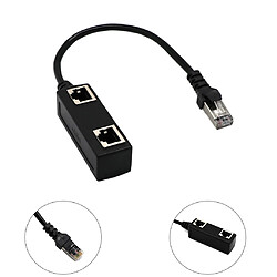 1 À 2 LAN Prise RJ45 Splitteur Ethernet Adaptateur Network Y Splitter Plug Extender Adapter pas cher