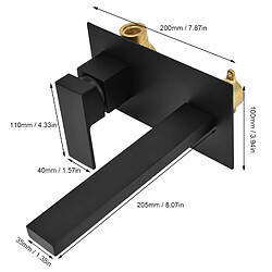 Avis ComfortXL Robinet mélangeur mural avec bec cascade pour évier de salle de bains avec filetage mâle g1/2, robinet de baignoire à mélangeur d'eau chaude et froide