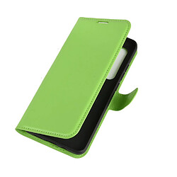 Etui en PU peau de litchi magnétique avec support vert pour votre Xiaomi Mi Note 10 Lite