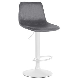 Non Tabouret de bar Divo velours blanc