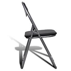 Avis vidaXL Chaises à manger pliables lot de 6 noir similicuir et acier