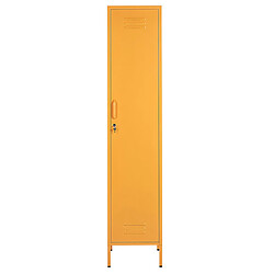 Beliani Armoire en acier jaune FROME pas cher