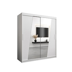 Abiks Meble Armoire Rhomb à portes coulissantes 200/180/62 2 portes (blanc/blanc)