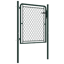 vidaXL Portillon Acier 100x100 cm Vert