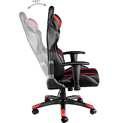 Avis Helloshop26 Fauteuil de bureau chaise siège sport gamer avec coussin de tête et lombaires noir/rouge 08_0000361