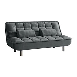 Avis Vente-Unique Canapé convertible clic-clac MISHAN en tissu - Gris