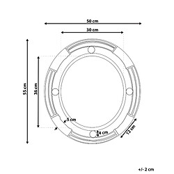 Avis Beliani Miroir MOULINS Métal Noir