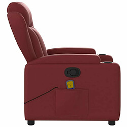 Maison Chic Fauteuil de massage inclinable,Fauteuil luxe de relaxation Rouge bordeaux Similicuir -MN45753 pas cher