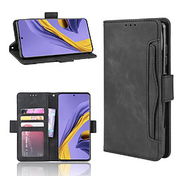 Etui en PU avec support et plusieurs porte-cartes noir pour votre Samsung Galaxy A51 5G SM-A516