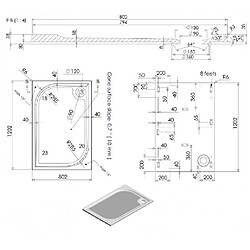 Avis Kiamami Valentina RECEVEUR DE DOUCHE FIN EN RÉSINE 80X120 EXTRA PLAT KLIO