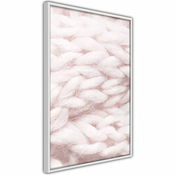 Paris Prix Affiche Murale Encadrée Pale Pink Knit 20 x 30 cm Blanc