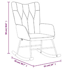 vidaXL Chaise à bascule avec tabouret Gris clair Tissu pas cher