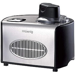 H.Koenig sorbetière turbine à Glace professionnelle de 1,5L 150W gris noir