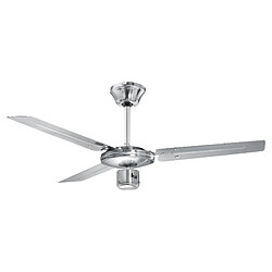 Ventilateur de Plafond, Silencieux, 3 Vitesses, Fonction Été-Hiver, Acier Inox., 60, Argent, Proficare, DVL 3071