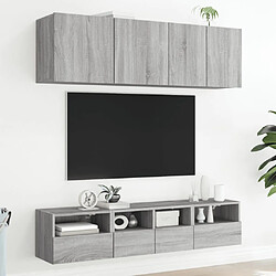 Avis vidaXL Meubles TV muraux 2pcs sonoma gris 40x30x30cm bois d'ingénierie