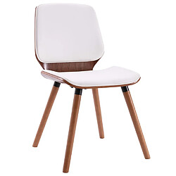 Avis Maison Chic Lot de 2 Chaises à manger modernes,Chaises à dîner blanc similicuir -MN39210