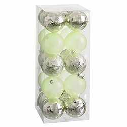 BigBuy Christmas Boules de Noël Vert 8 x 8 x 8 cm (20 Unités)