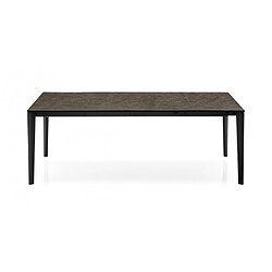 Avis Inside 75 Table extensible 10 couverts PENTAGON 260cm pieds métal plateau mélaminé bronze