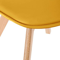 Acheter Atmosphera, Createur D'Interieur Lot de 4 Chaises design scandinave Baya - Jaune