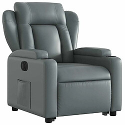 Avis Maison Chic Fauteuil Relax pour salon, Fauteuil inclinable électrique gris similicuir -GKD12516