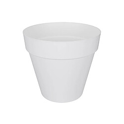 ELHO Pot de fleurs rond Loft Urban avec roues Ø 50 x H.44 cm - Blanc