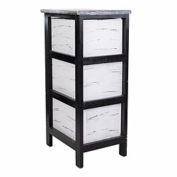 Acheter Caisson à Tiroirs Alexandra House Living Blanc Noir Bois de paulownia 32 x 63 x 26 cm