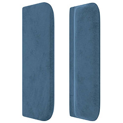 Acheter Maison Chic Tête de lit moderne avec oreilles pour chambre - Décoration de lit Bleu foncé 163x16x78/88 cm Velours -MN62593