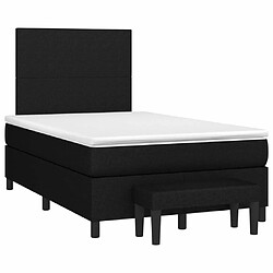 Avis Maison Chic Lit Adulte - Lit simple Lit à sommier tapissier avec matelas moelleux - Meuble de Chambre - Noir 120x200 cm Tissu -MN47937