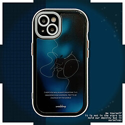 GUPBOO Étui pour iPhone11ProMax Dessin au trait visage simple étui de téléphone portable personnalité anti-chute