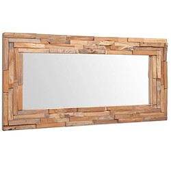 vidaXL Miroir décoratif Teck 120x60 cm Rectangulaire