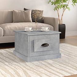 Maison Chic Table basse,Table Console Table d'appoint, Table pour salon gris béton 50x50x35 cm bois d'ingénierie -MN30480