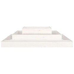 Acheter vidaXL Jardinière Blanc 110x110x27 cm Bois massif de pin