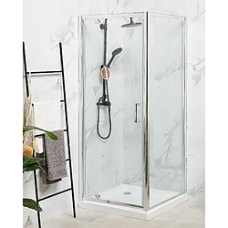 Beliani Cabine de douche 90 x 90 x 185 cm Argenté DARLI II