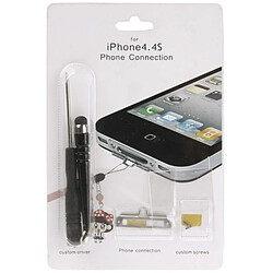 Wewoo Pour iPhone 4 & 4S Outils de lanière de courroie de vis avec le stylo de contact pas cher