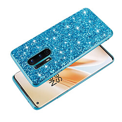 Coque en TPU paillettes scintillantes bleu pour votre OnePlus 8 Pro