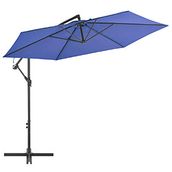 ComfortXL Parasol Déporté Avec Mât En Aluminium 300 Cm Bleu