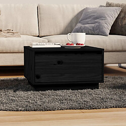 vidaXL Table basse Noir 55x56x32 cm Bois massif de pin